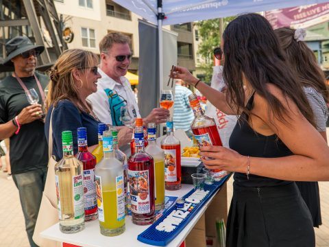 Wine tasting at the festival