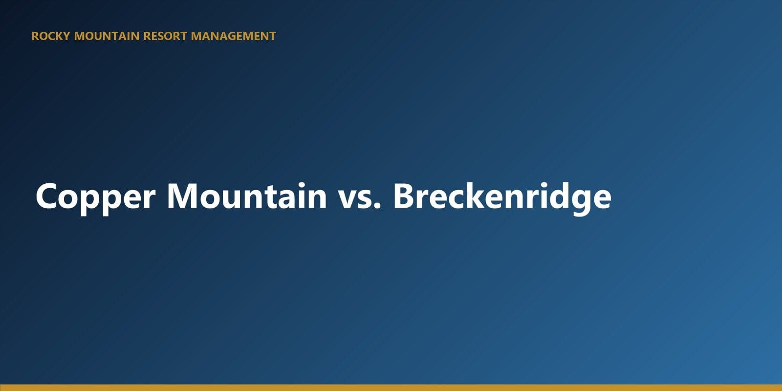 Copper Mountain and Breckenridge ski terrain